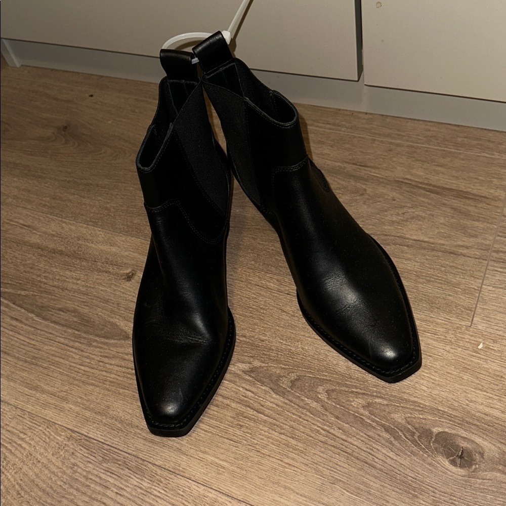 Everlane Western Black Booties Size 6.5 - Picture 3 of 11
